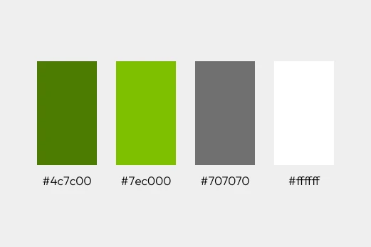 Eco Approach’s existing green brand palette